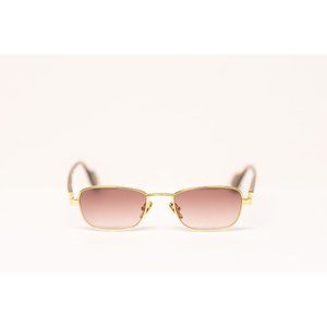 24k Gold Unisex Tortoise Rectangle Sunglasses - Delixs Caprice DX005 01 VP08